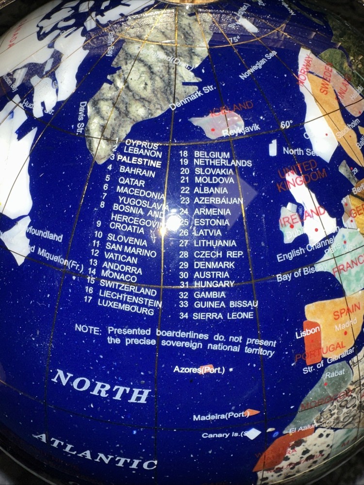 Blue Lapis Table Globe