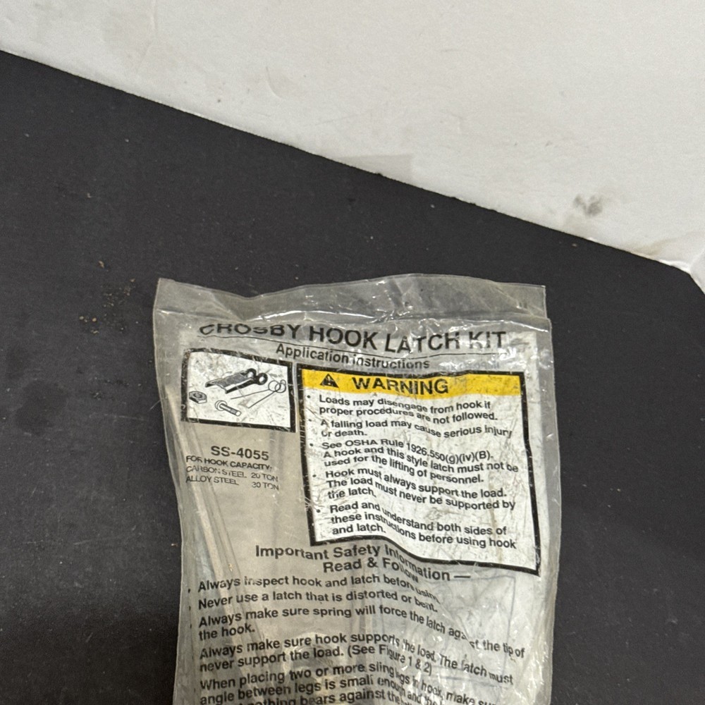 Crosby Hook Latch Kit, model SS-4055 NOS