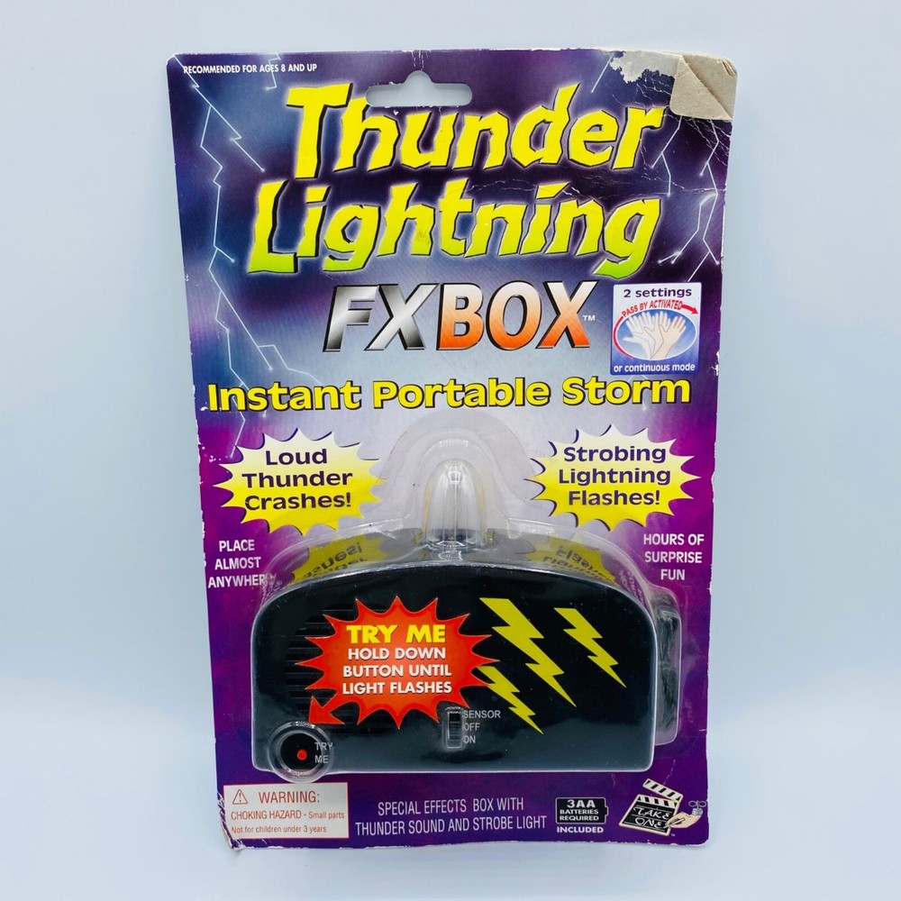 Thunder Lightning FX Box Instant Portable Storm Loud Crashes & Strobing Flashes