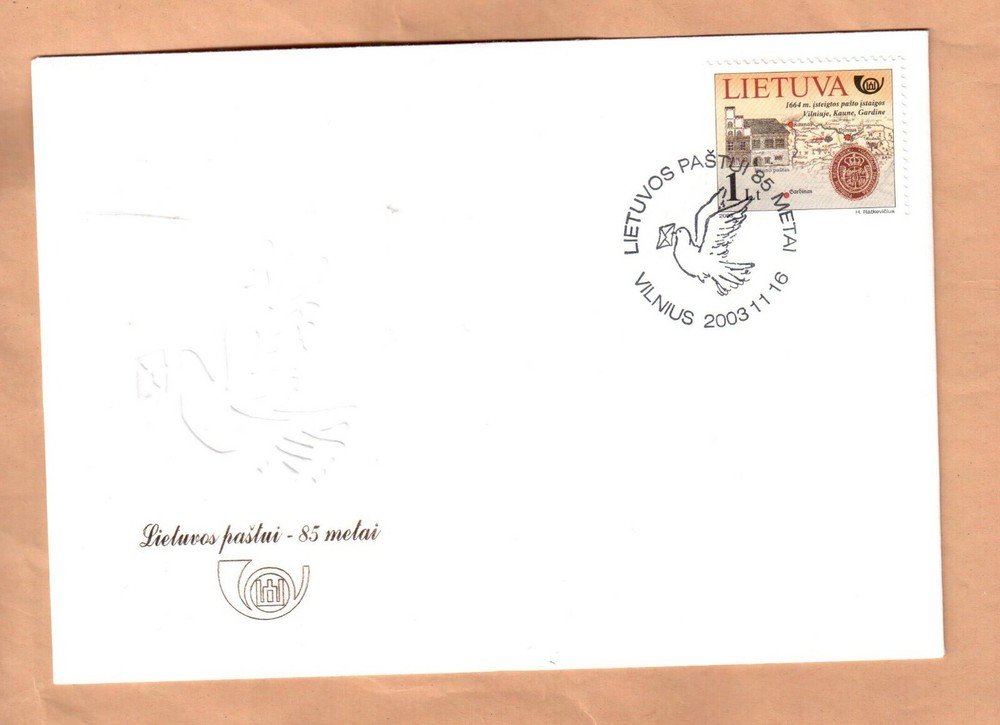 Cover Lithuania 2003 Lithuanian post - 85 years