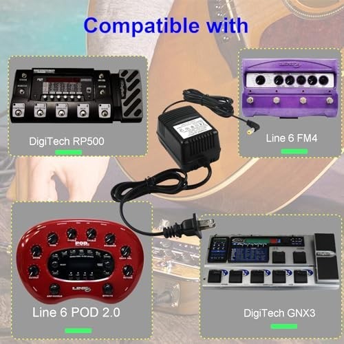 9V Guitar Effect Power Supply Adapter - Noise Reduction for Multi Effects Pedals