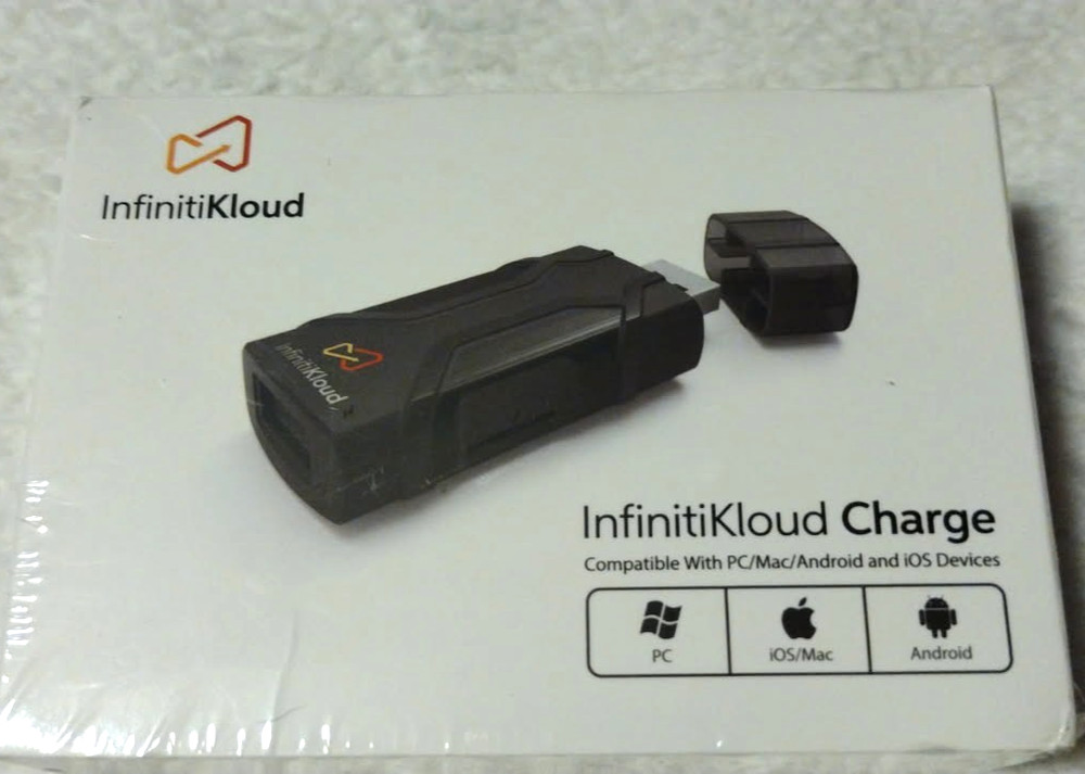INFINITIKLOUD CHARGE NEW IN BOX USB DRIVE COMPATIBLE PC MAC ANDROID IOS B2