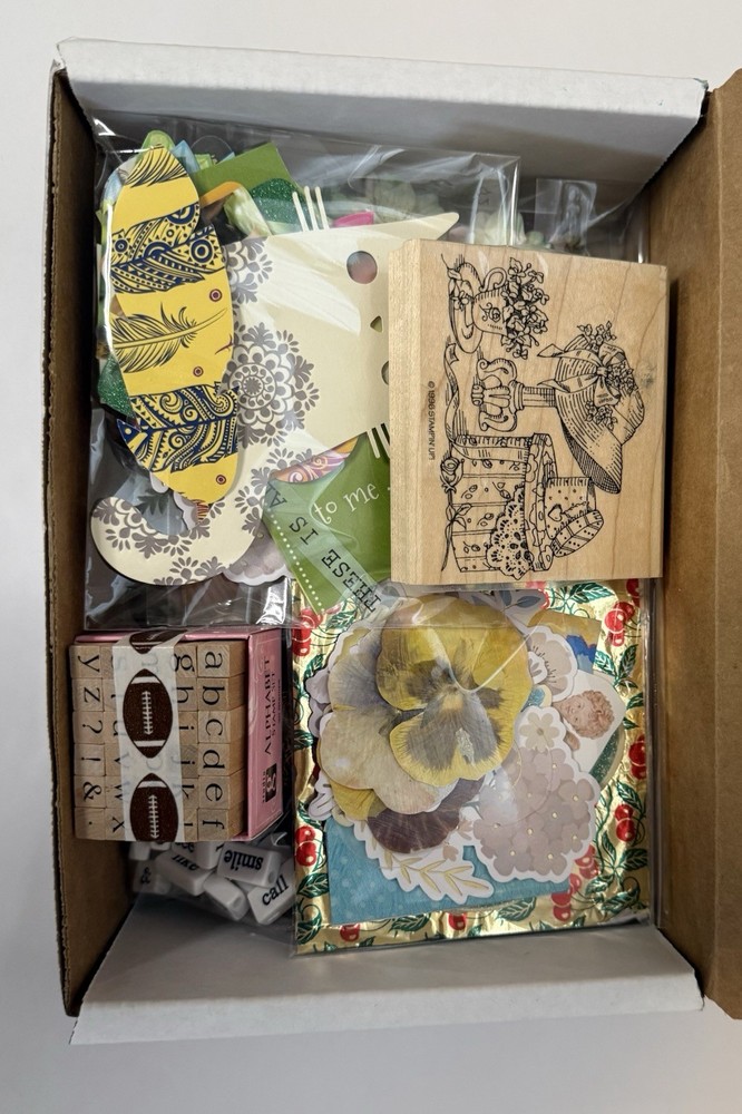 Spring Into Positivity Junk Journal Scrapbooking Box Includes Handmade Paper