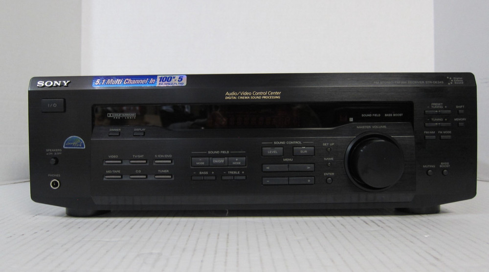 SONY STR-DE345 RECEIVER - Remote Control, Owner's Manual, AM Loop Antenna Bundle