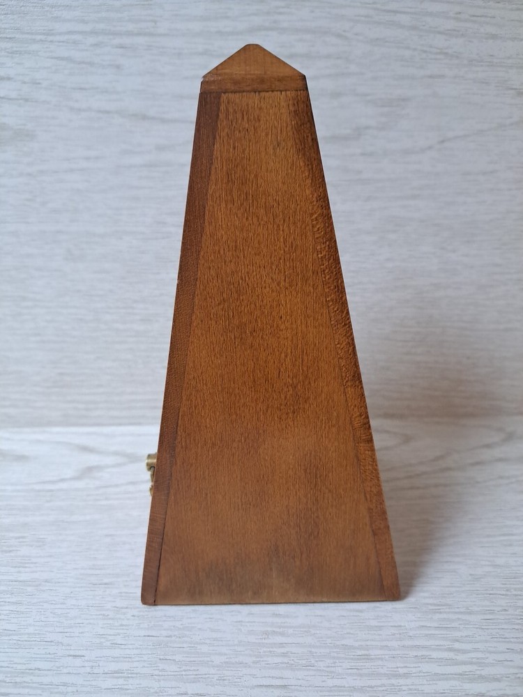 Vintage Seth Thomas Metronome De Maelzel Maple Case Wind-up