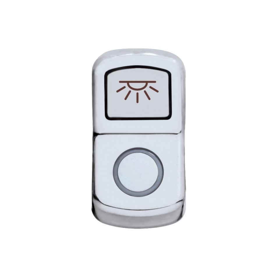 Cab Light Chrome Rocker Switch Cover - Plain