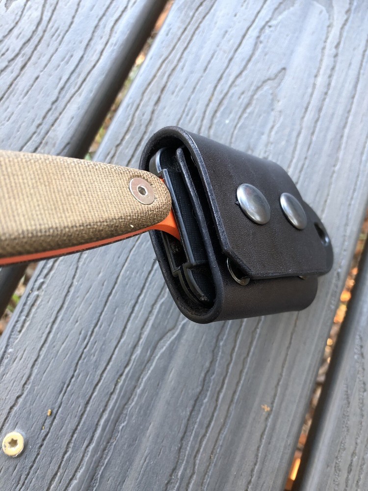 ESEE IZULA 2 leather Horizontal Carry Scout Strap - BLACK