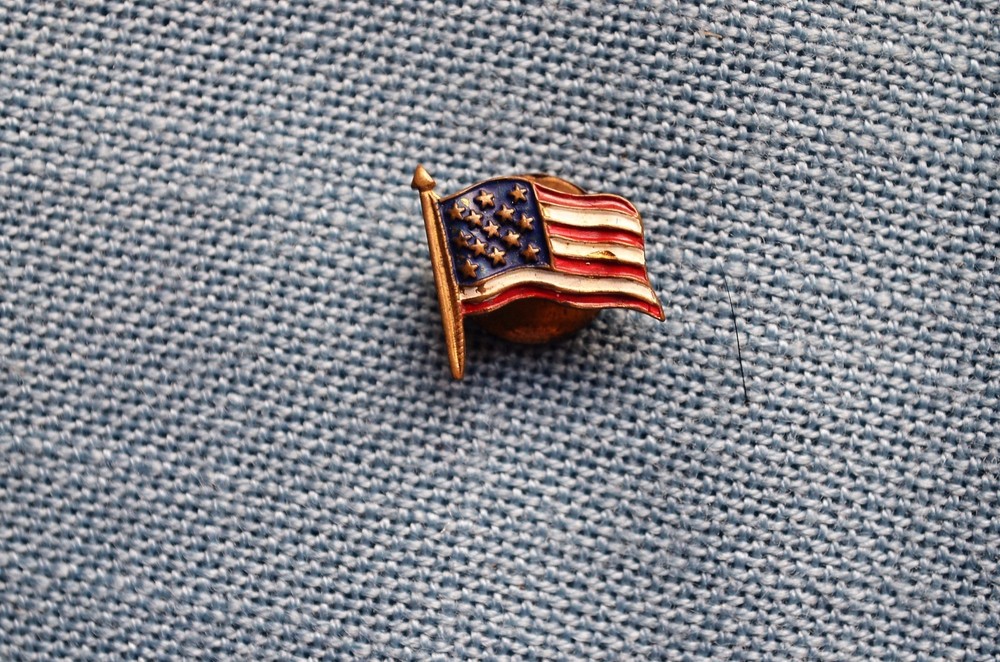 WWII Period Flag Lapel Button