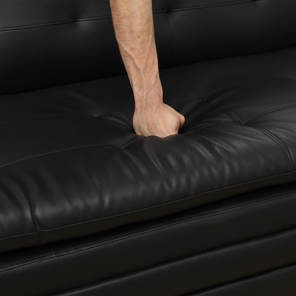 Faux Leather Living Room Sofa