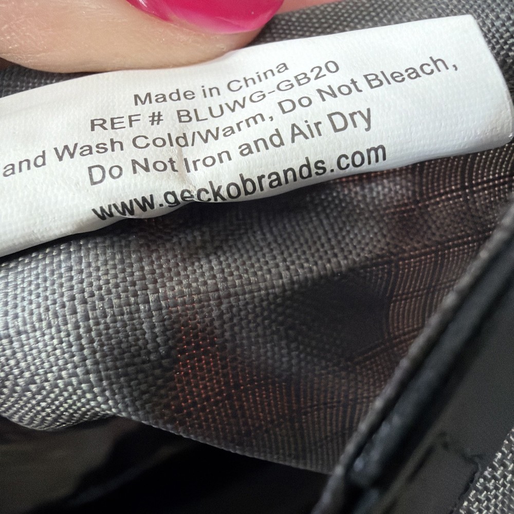 GECKOBRANDS Lightweight Waterproof Nylon Drawstring Active Backpack Gray Orange