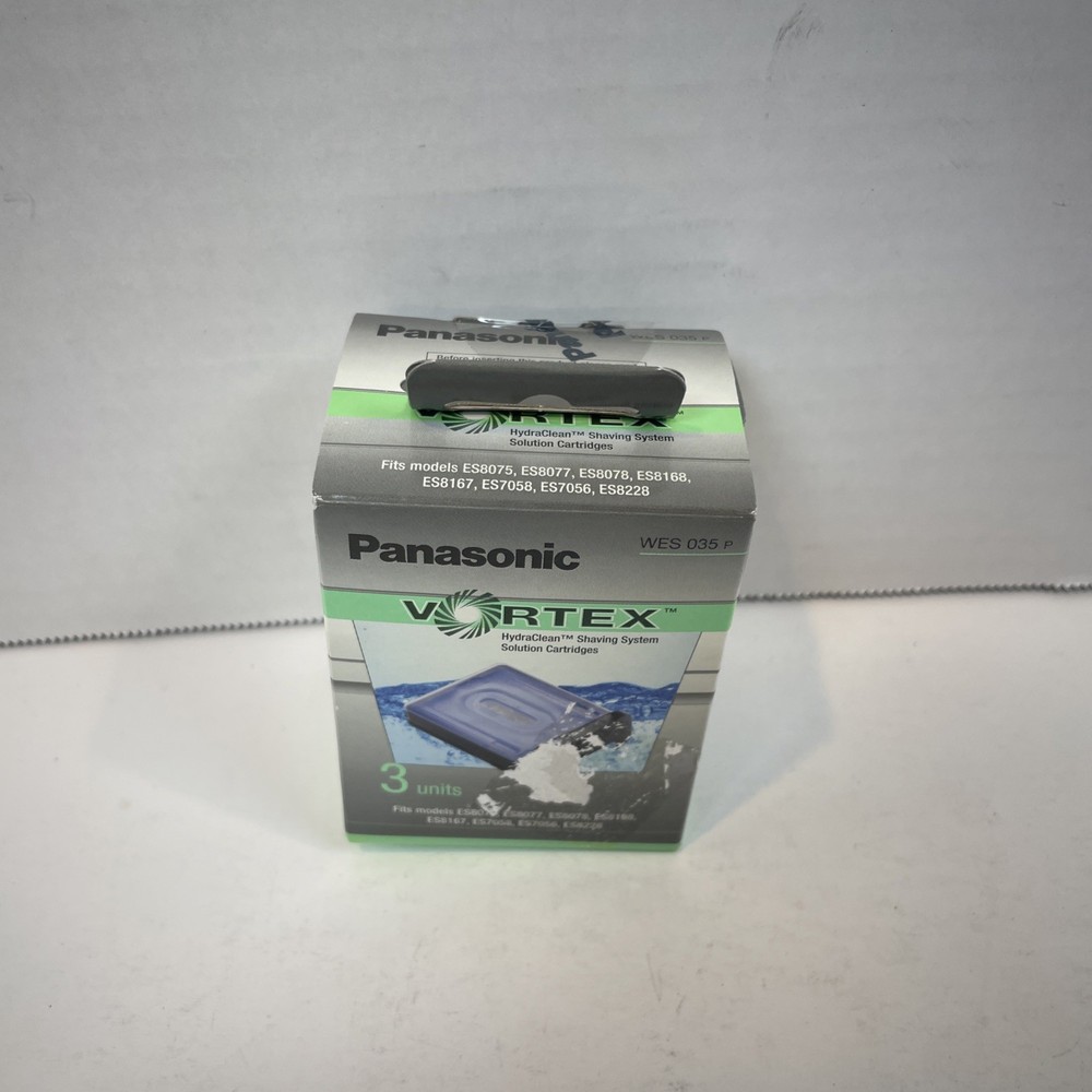 Panasonic Vortex HydraClean Shaving System Solution Cartridges 3 Pack WES 035 P