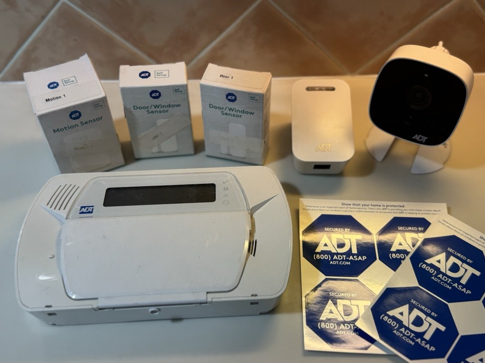 ADT Security System Bundle Panel + Camera + Sensors + Gateway + Stickers (Read)
