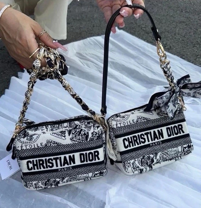 NWT Christian Dior Plan De Paris Canvas Embroidered Cosmetic Bag VIP GWP- BOX