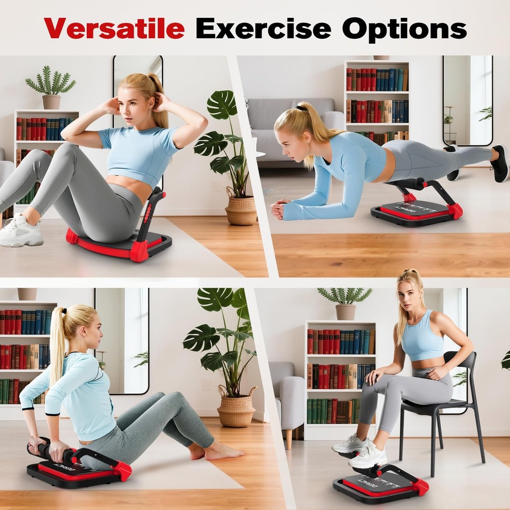 DERACY Sit Up Exercise Equipment, Adjustable Ab Machine, Multi-Functional Sit Up