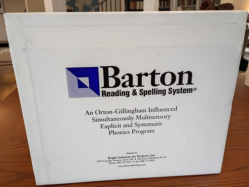 Barton Reading & Spelling System Level 1 Complete Set Book DVD Tiles