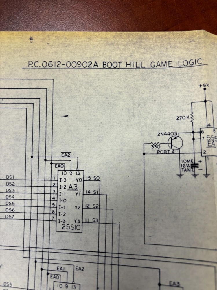 ORIGINAL-MIDWAY-BOOT HILL-SCHEMATICS