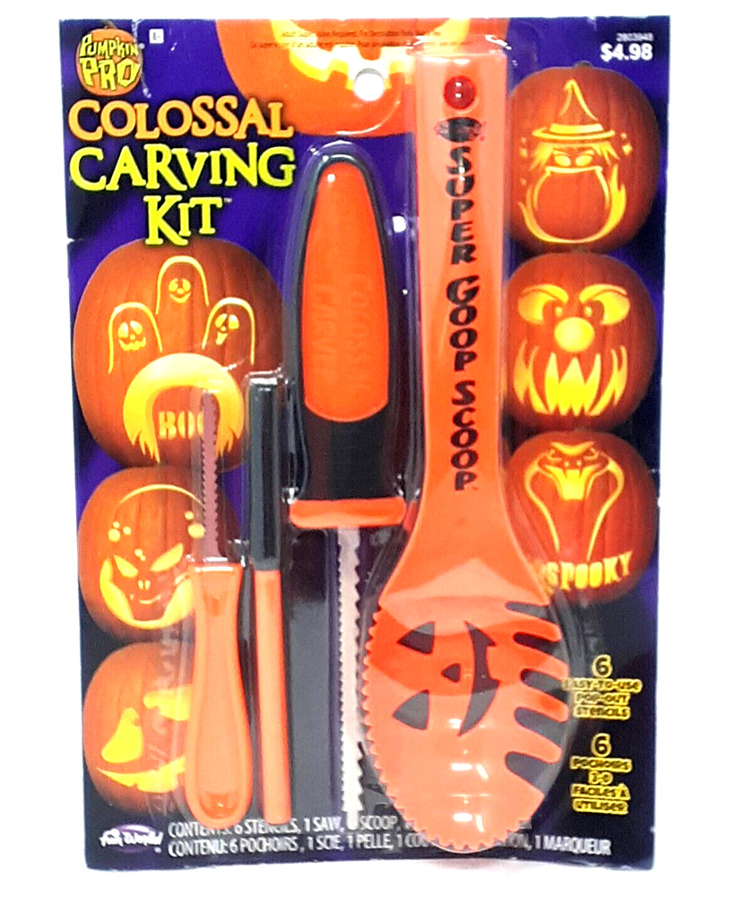 Pumpkin Masters Pumpkin Carving Kit with Patterns 4-Tools 6-Stenciles