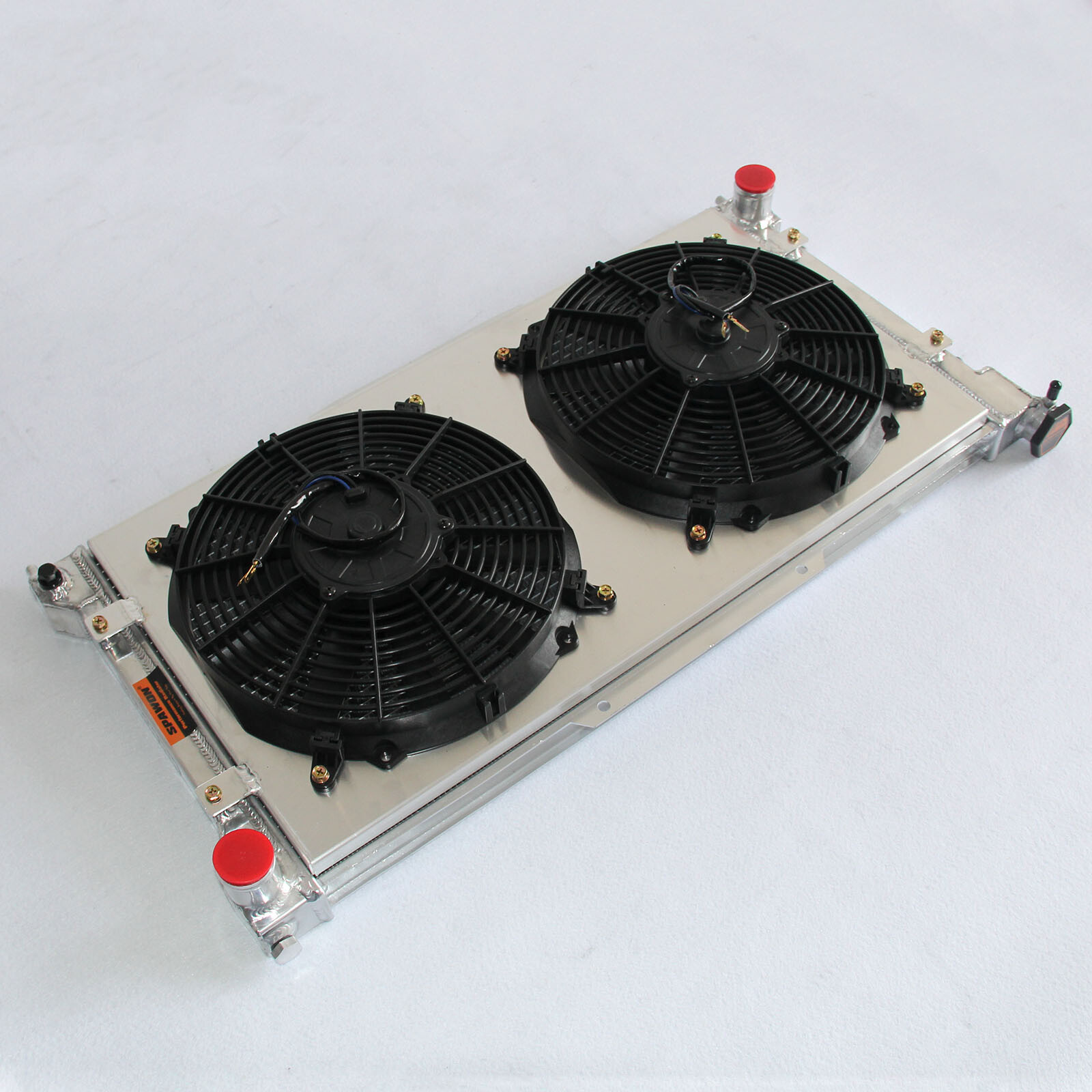 SPAWON Radiator + Fan Shroud For Subaru Legacy L LS 2.5L 2.2L H4 1995-1999 AT MT