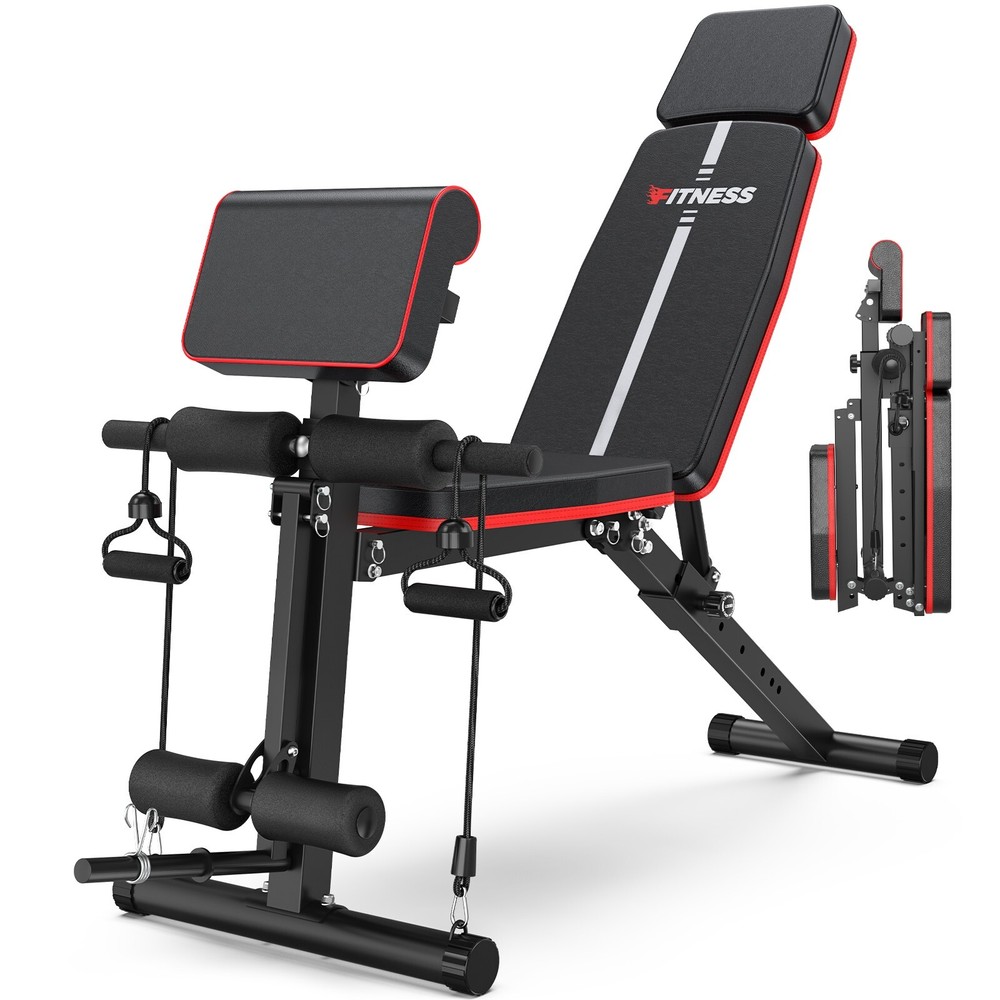 Pre-Owned Weight Bench Adjustable Foldable Strength Training Full Body Workout