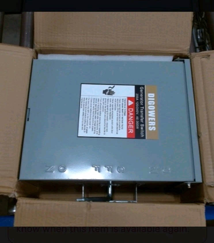 Upgraded 200 Amp Generator Transfer Switch, Manual Transfer Switch 2 Pole 4 Wire