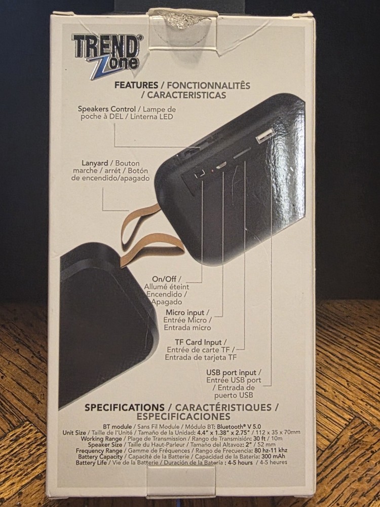 Boomies Portable Bluetooth Speaker-Black