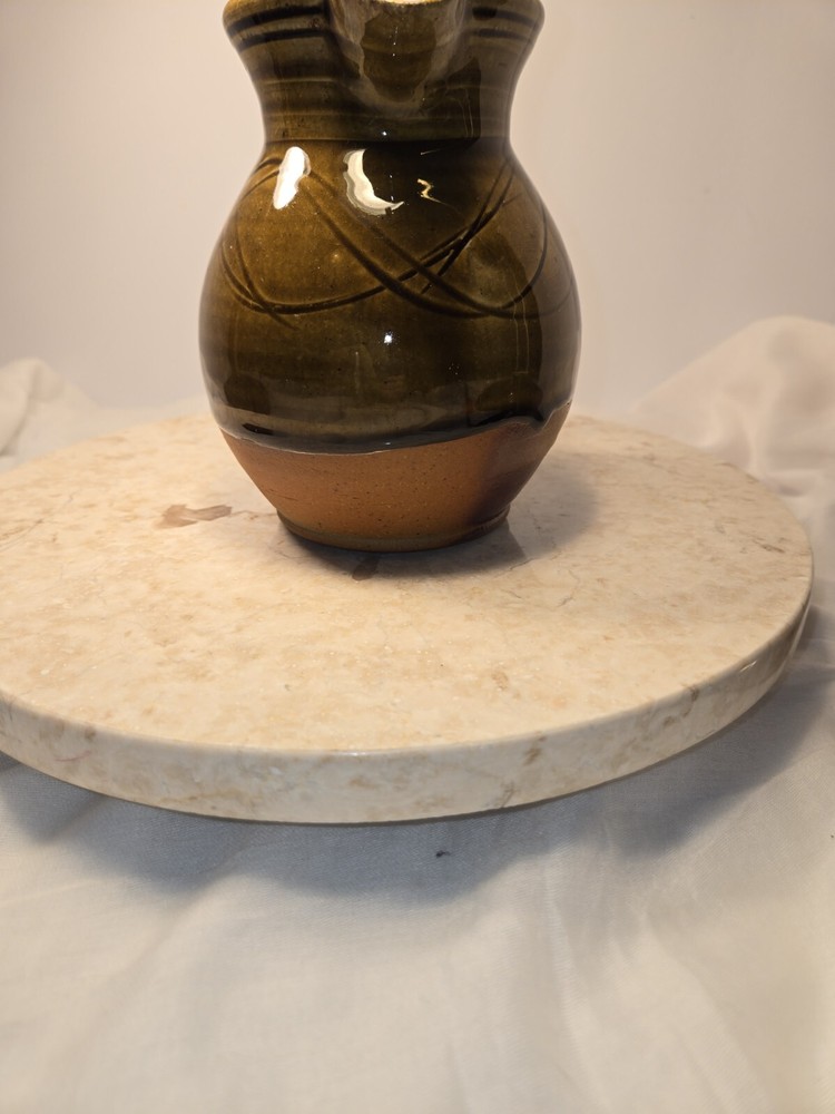 Beautiful Handmade Signed Drip Glazed Art Pottery Pitcher