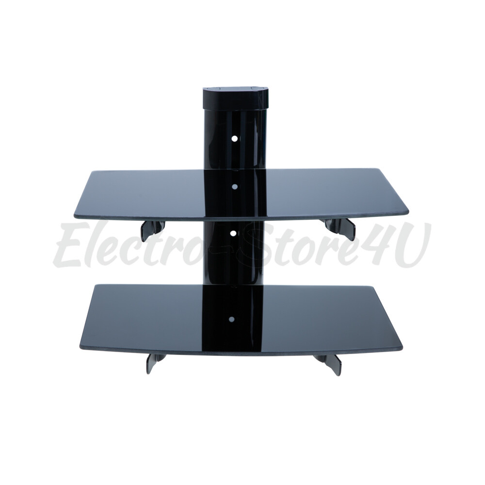 Wall Mount Shelf for TV Cable Box Tier Component Console AV DVR DVD Bracket