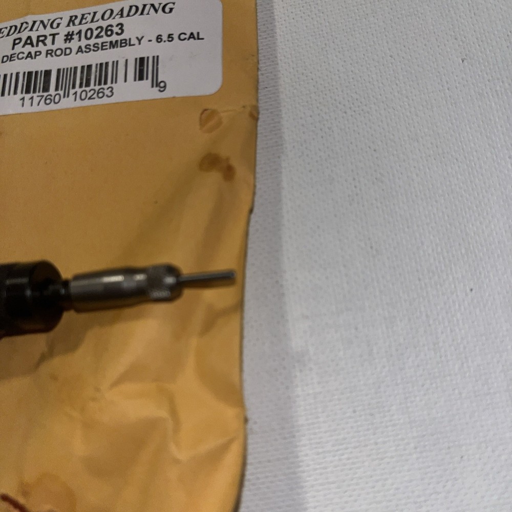 10263 REDDING TYPE-S DECAPPING ROD ASSEMBLY 6.5MM CAL - NEW