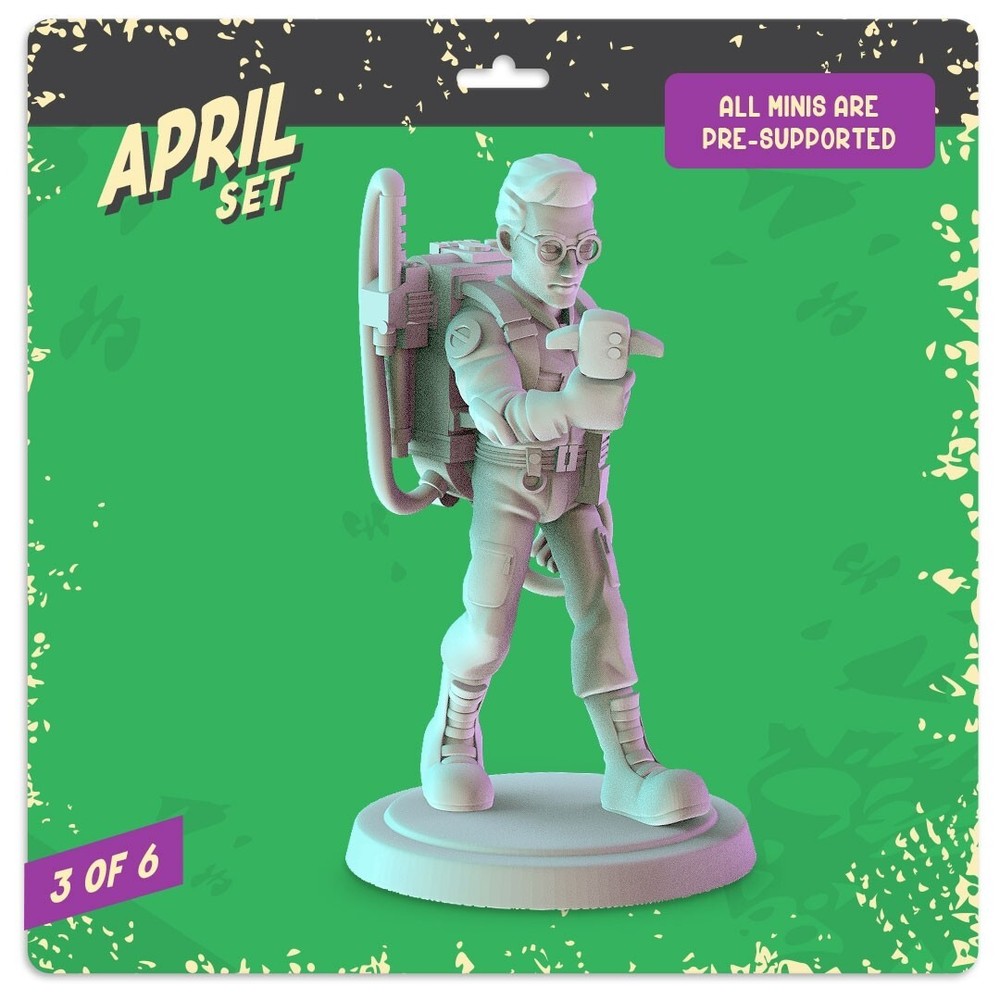 UNPAINTED Ghostbusters Set of 6 3d Printed Models