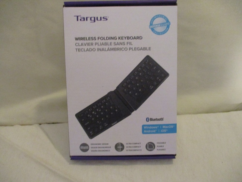 Targus Wireless Folding Keyboard Ultra-Compact Bluetooth Windows iOS Android NIB