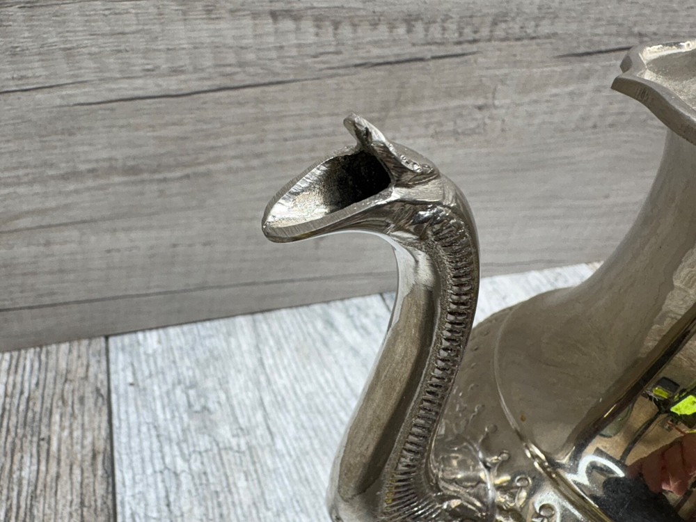 Ornate Teapot and sugar cup G Silver Vintage set used