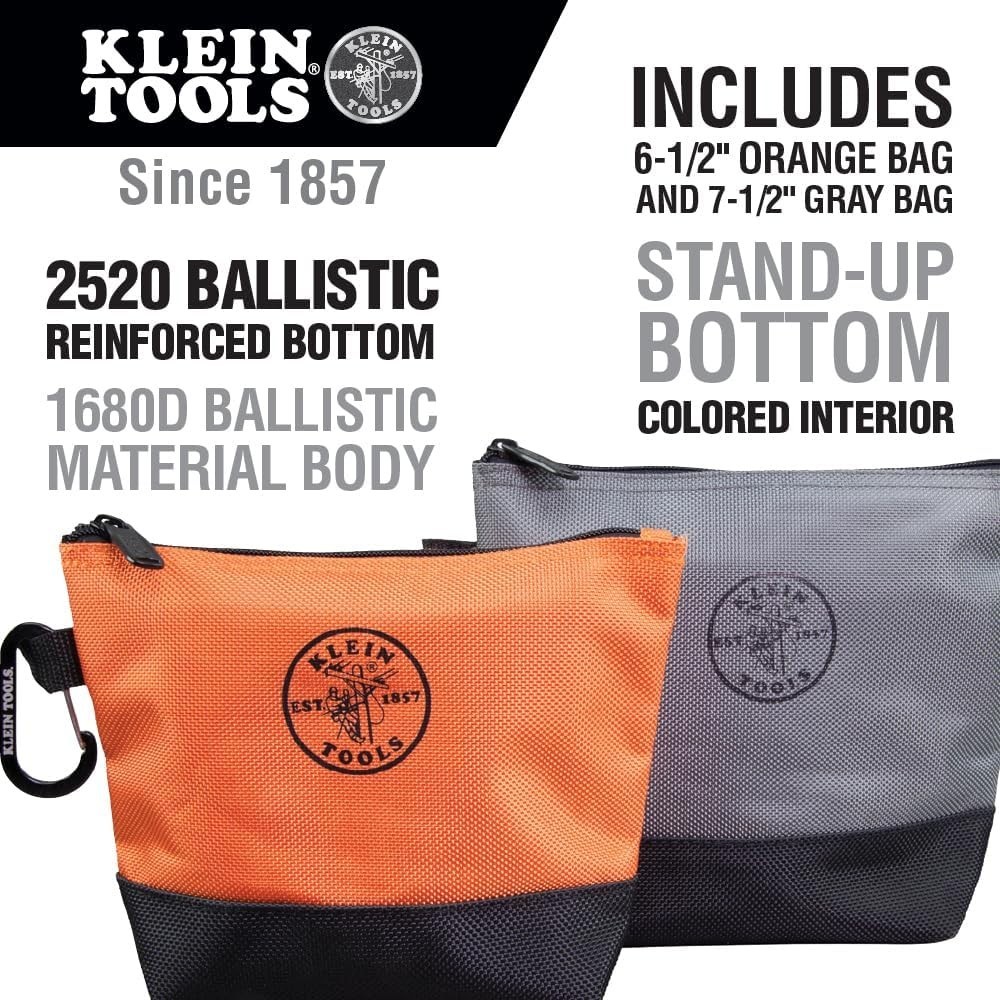 Water-Resistant Ballistic Utility Bags - 2-Pack for Efficient Tool Organization
