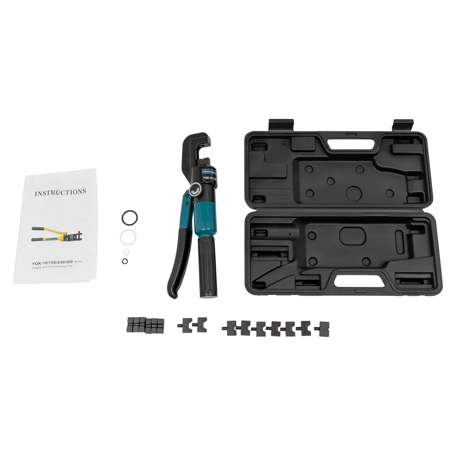 8T Hydraulic Crimper Crimping Tool Wire Rope Swaging Cable Railing Kit+8 Dies