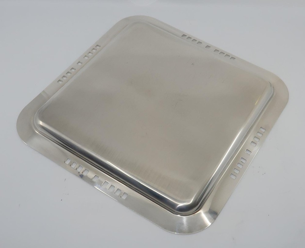 Gorham Silverplate Italy MAESTRI Square Serving Tray, Pierced Rim 12 3/8"