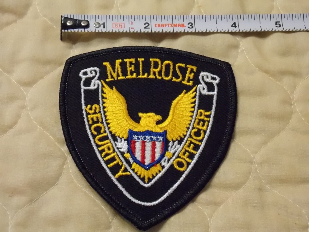 Melrose Security Officer Shoulder Patch New 3.75"x4.25"