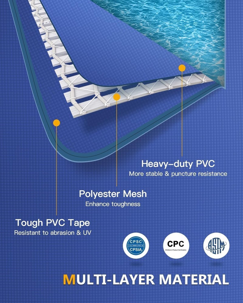 UV-Resistant 8'3" x 5' Rectangular Pool - Easy Setup for Outdoor Enjoyment