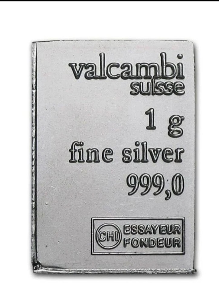 Valcambi 1 Gram 999 Silver Bars
