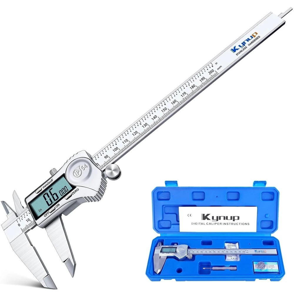 Multi-Function 8 Inch Digital Caliper - Splash-Proof & Easy Unit Switch
