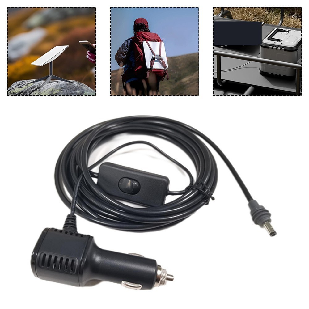 Multi Device Compatible 5M Vehicle Charger Power Cable with Real Voltmeter