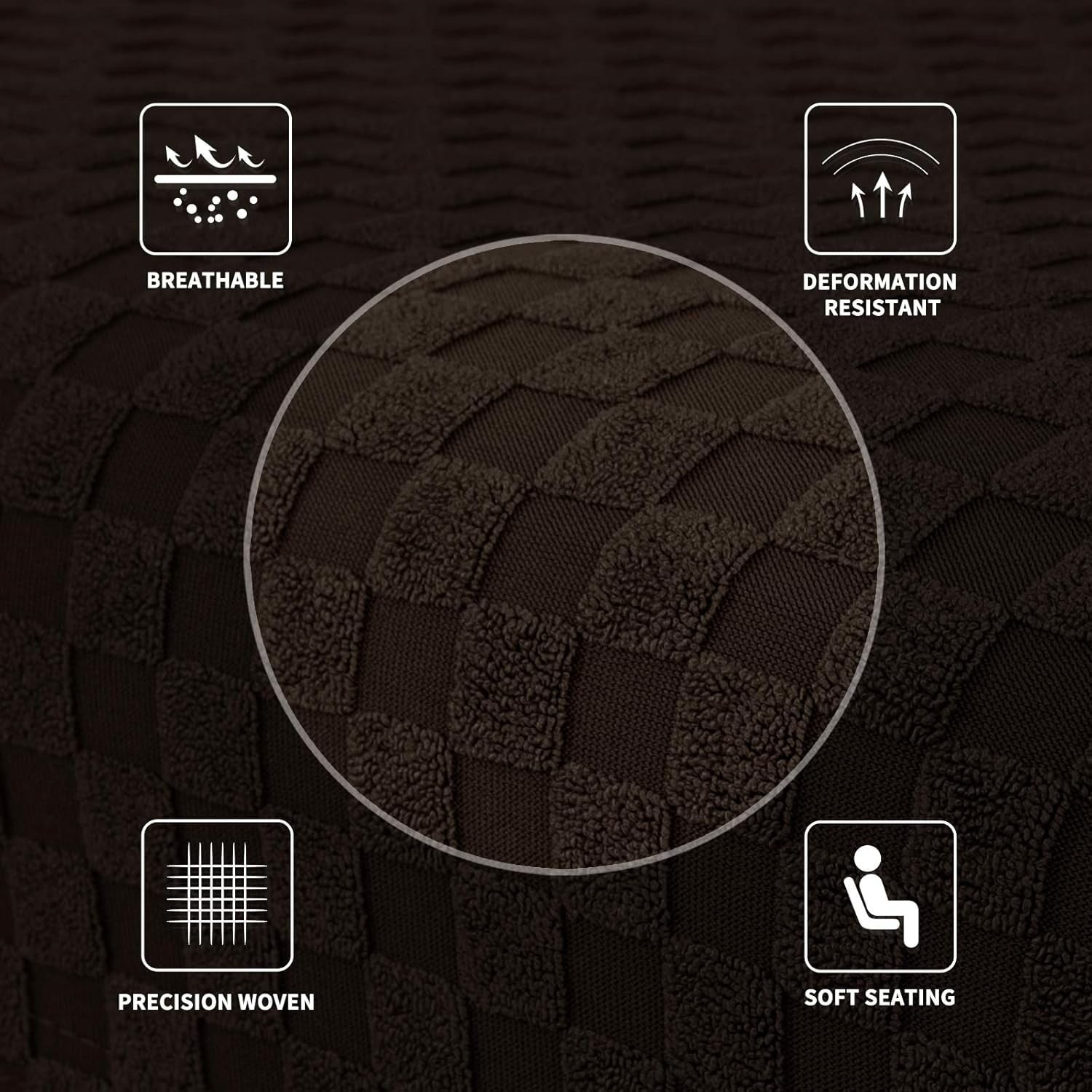 Jacquard Ottoman Cover Slipcovers Folding Storage Stool Soft Rectangle Slipcover