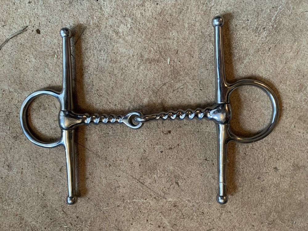 5” Metalab Full Cheek Corkscrew Horse Snaffle Bit