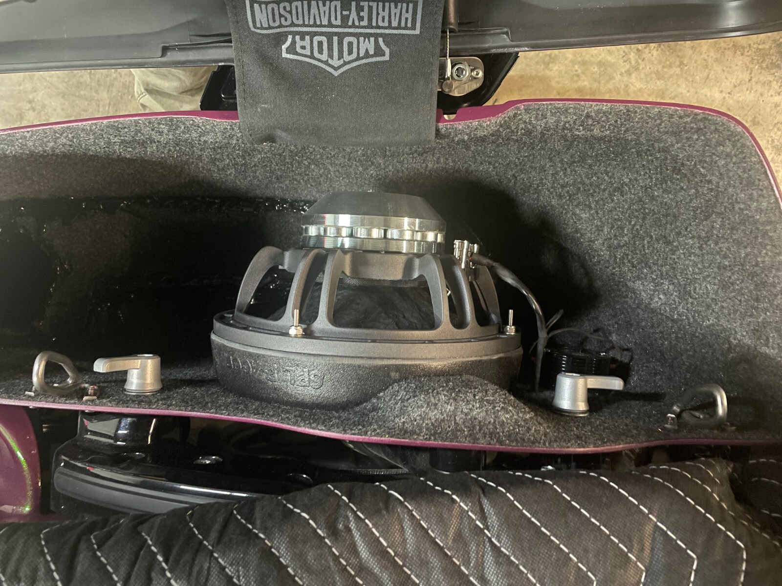 10" Harley Saddlebag MID-MOUNT Speaker Ring Adapters w/GRILLS 2014-2023