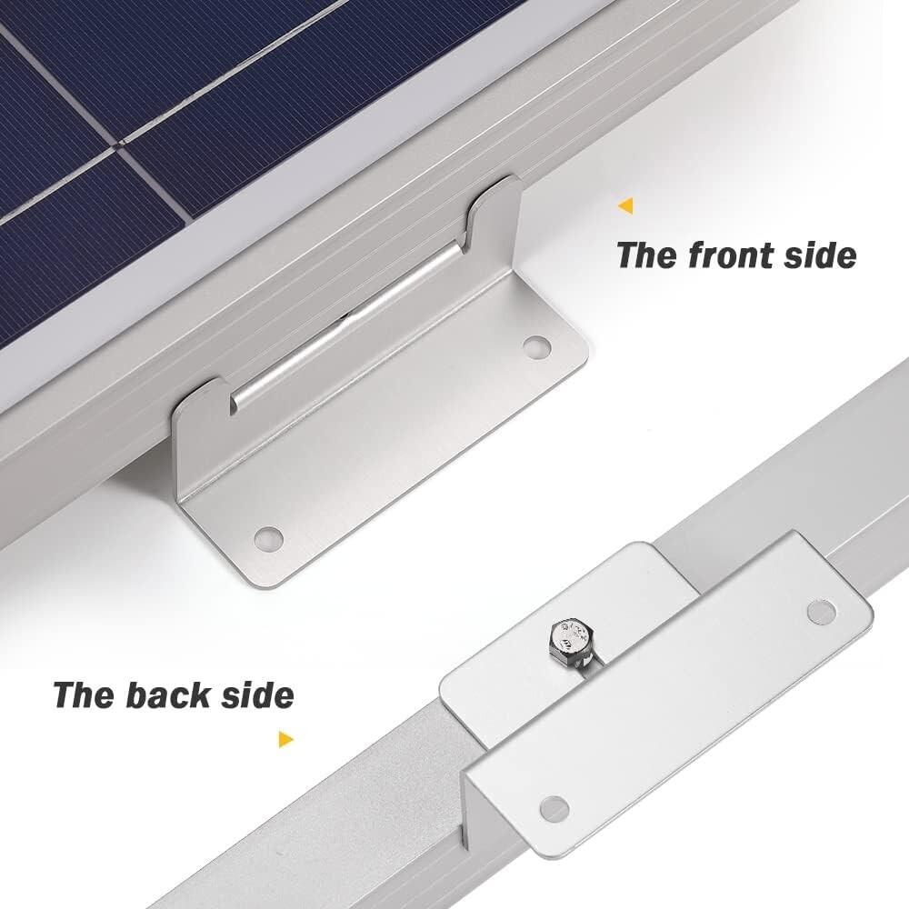 Lightweight Anodized Solar Panel Z Brackets - 16 Units for Off-Grid Applications