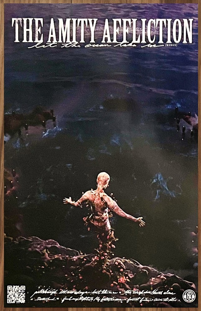 THE AMITY AFFLICTION Let The Oceans | Not Without My Ghosts Ltd Ed RARE Posters!