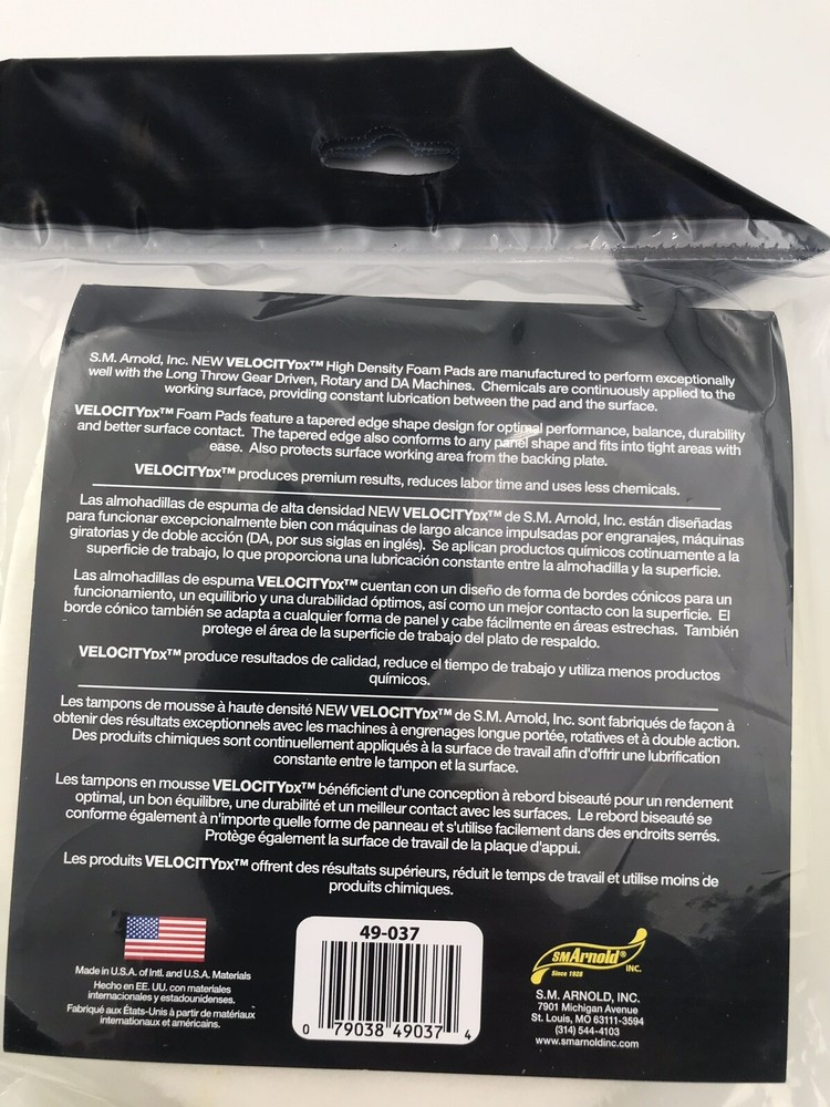 SM Arnold Velocity DX Buffing pad 7" Minor surface defects 2pck
