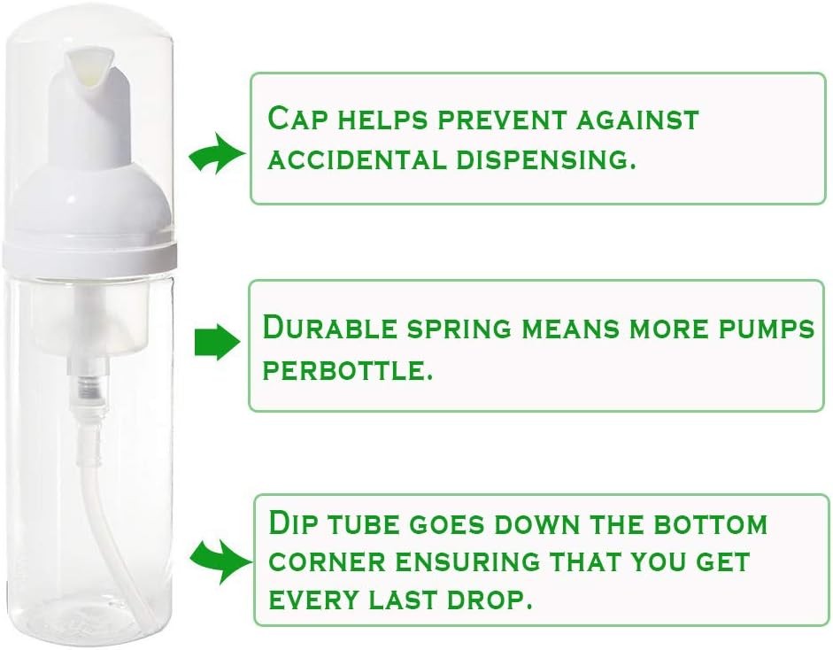 12 Pcs Empty Bottle Travel Soap | Plastic Foam Dispenser Clear