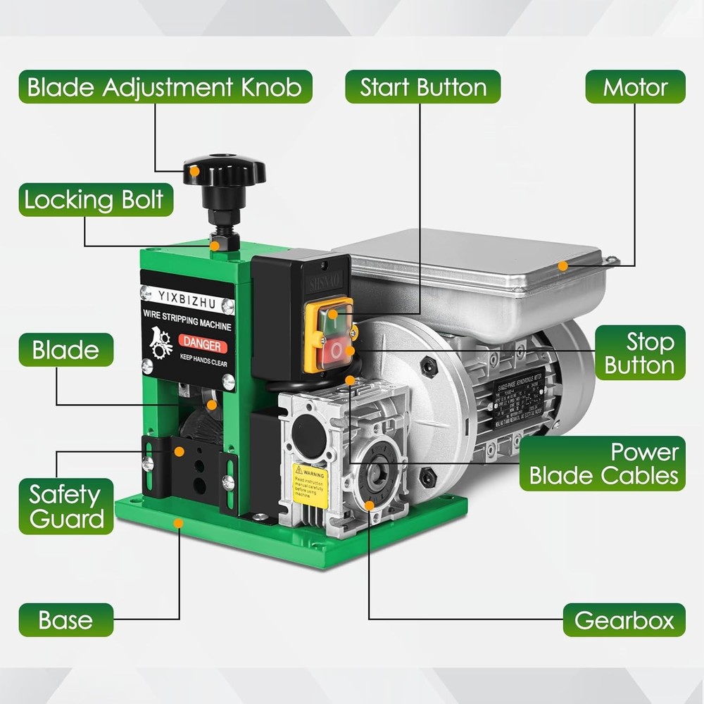 160W Electric Wire Stripper Machine, 30 m/min Automatic Cable Stripping Tool ...