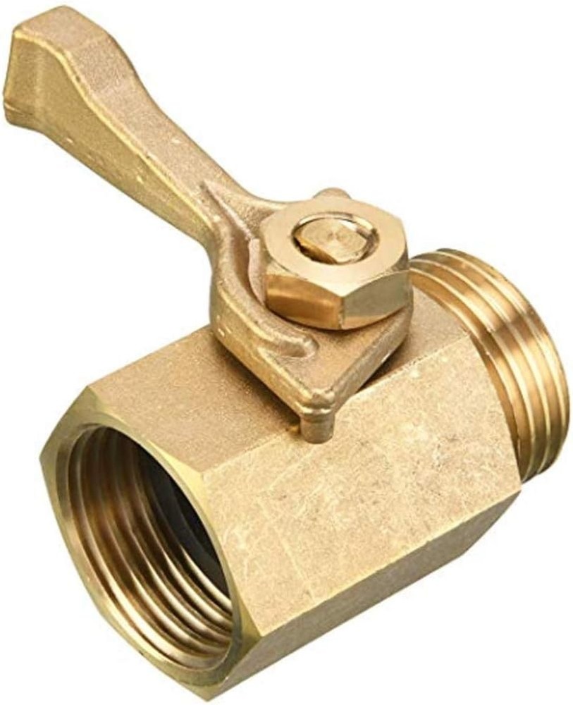 2 Pack Solid Brass Garden Hose Shut Off Valve With Washers Durable Easy Use