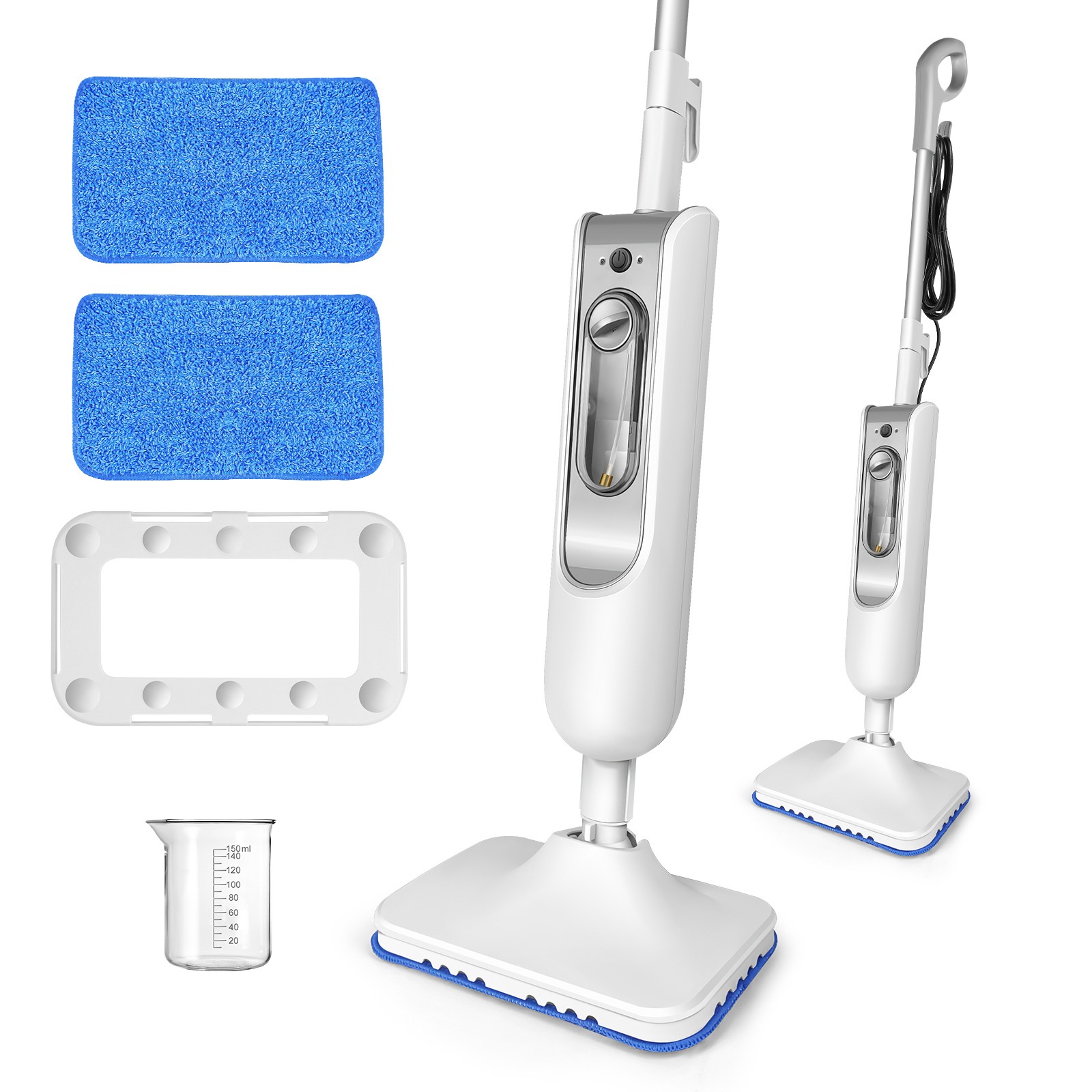 Hot Steam Mop Upright &Handheld Hard Floor&Carpet Steam Cleaner 20s Fast Heating