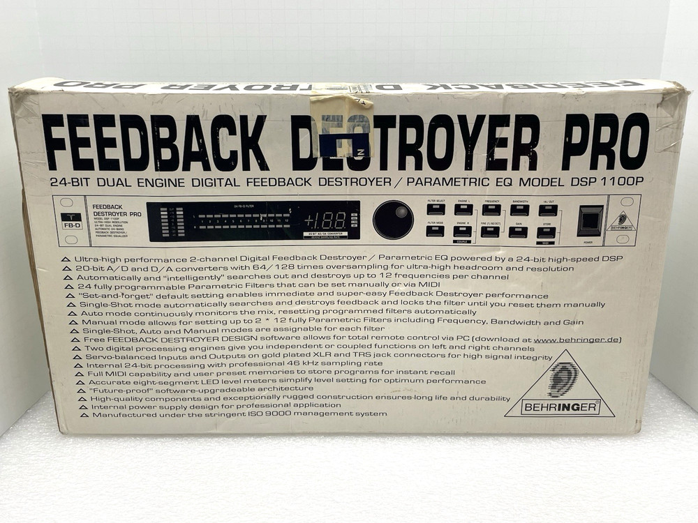 MINT BEHRINGER FEEDBACK DESTROYER PRO PARAMETRIC EQ DSP 1100P